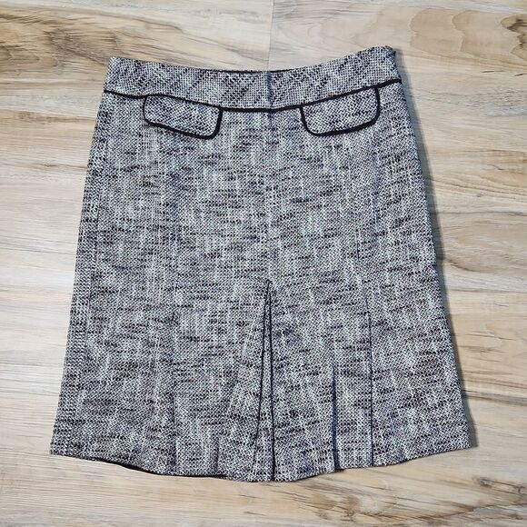 🔺️Vintage Loft Brown Tweed Skirt w/Pockets Petite 4 - Picture 1 of 10